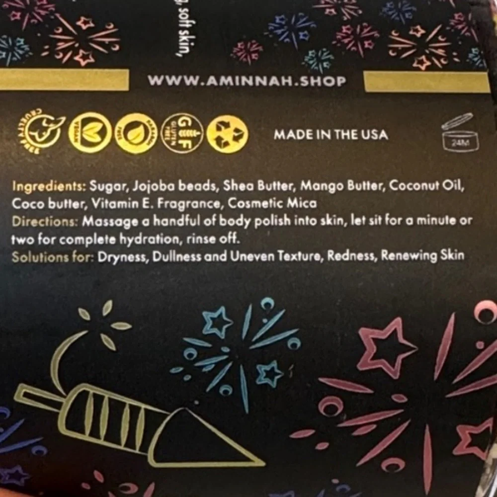Aminnah Fireworks Sugar Scrub - Limited Edition NEW!